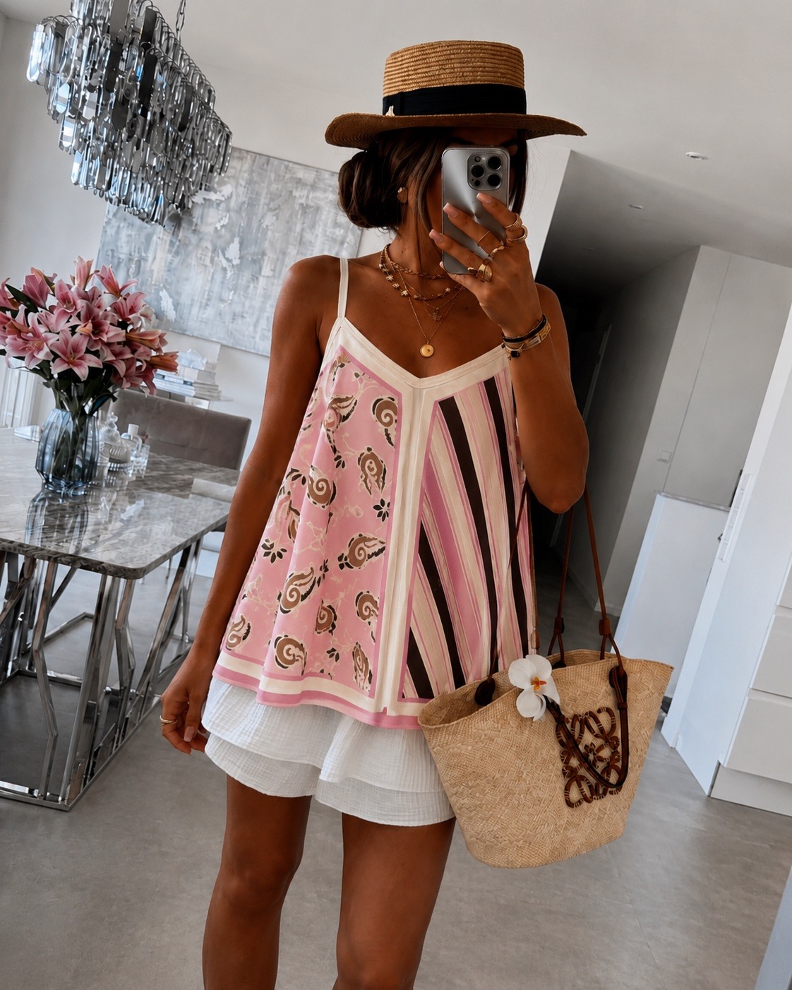 Großhändler ISSYMA - Trägertop aus Satin mit Polka-Dot-Print