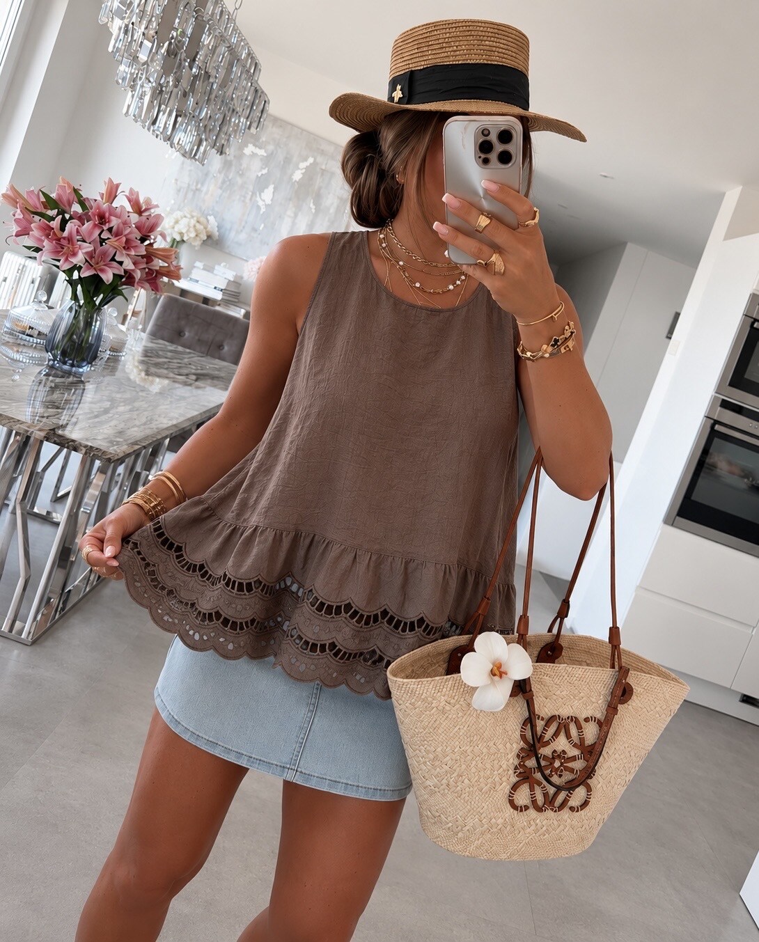 Großhändler ISSYMA - Bohemian-Top mit Stickmuster