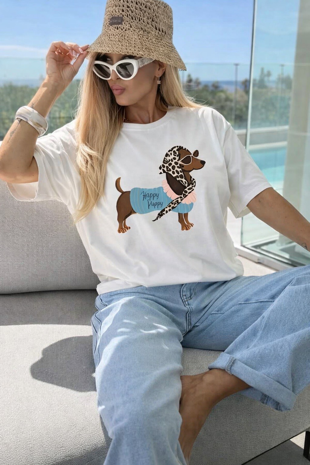 Grossista ISSYMA - T-shirt in cotone stampato alla moda