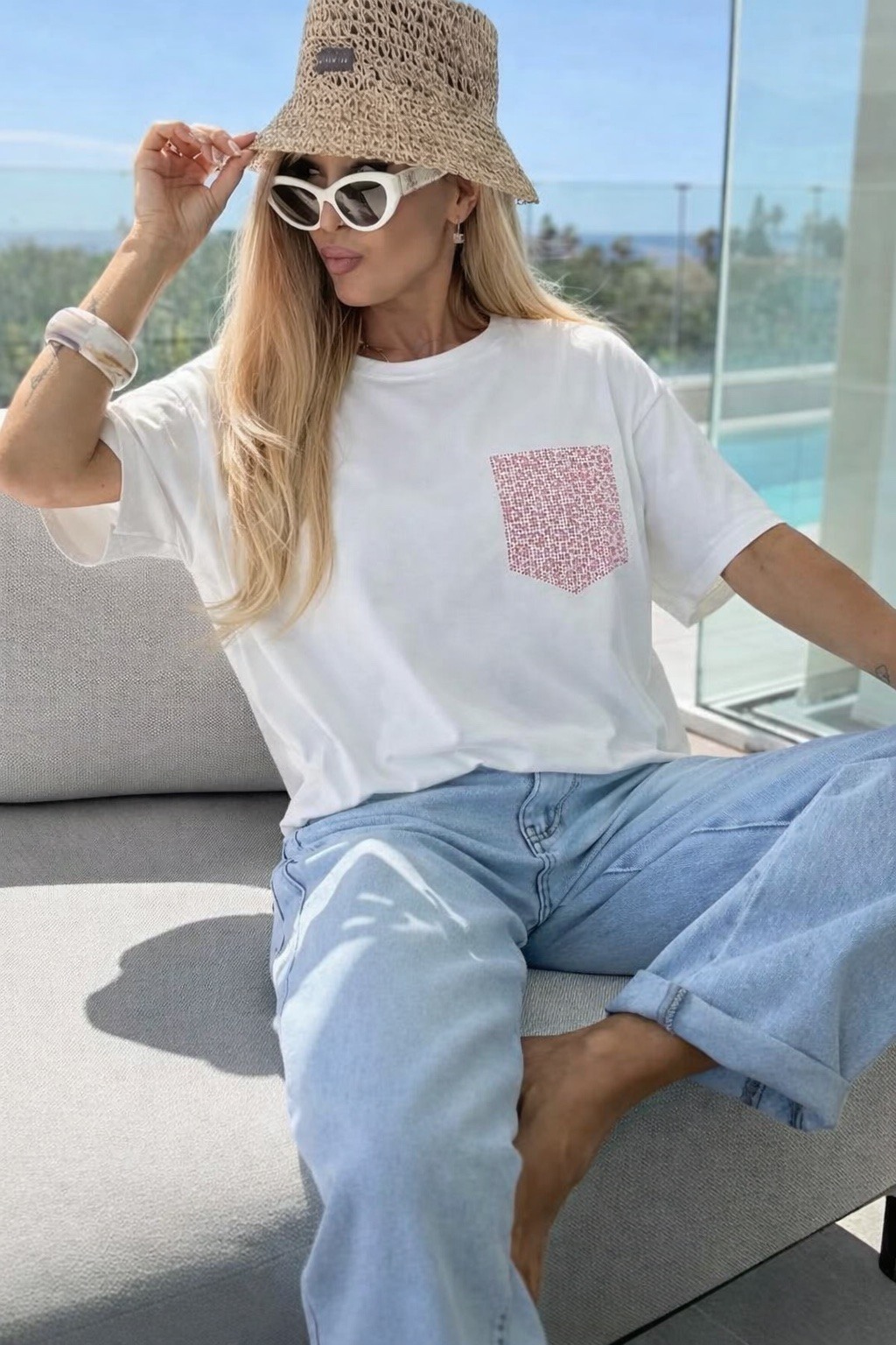 Grossista ISSYMA - T-shirt in cotone stampato alla moda