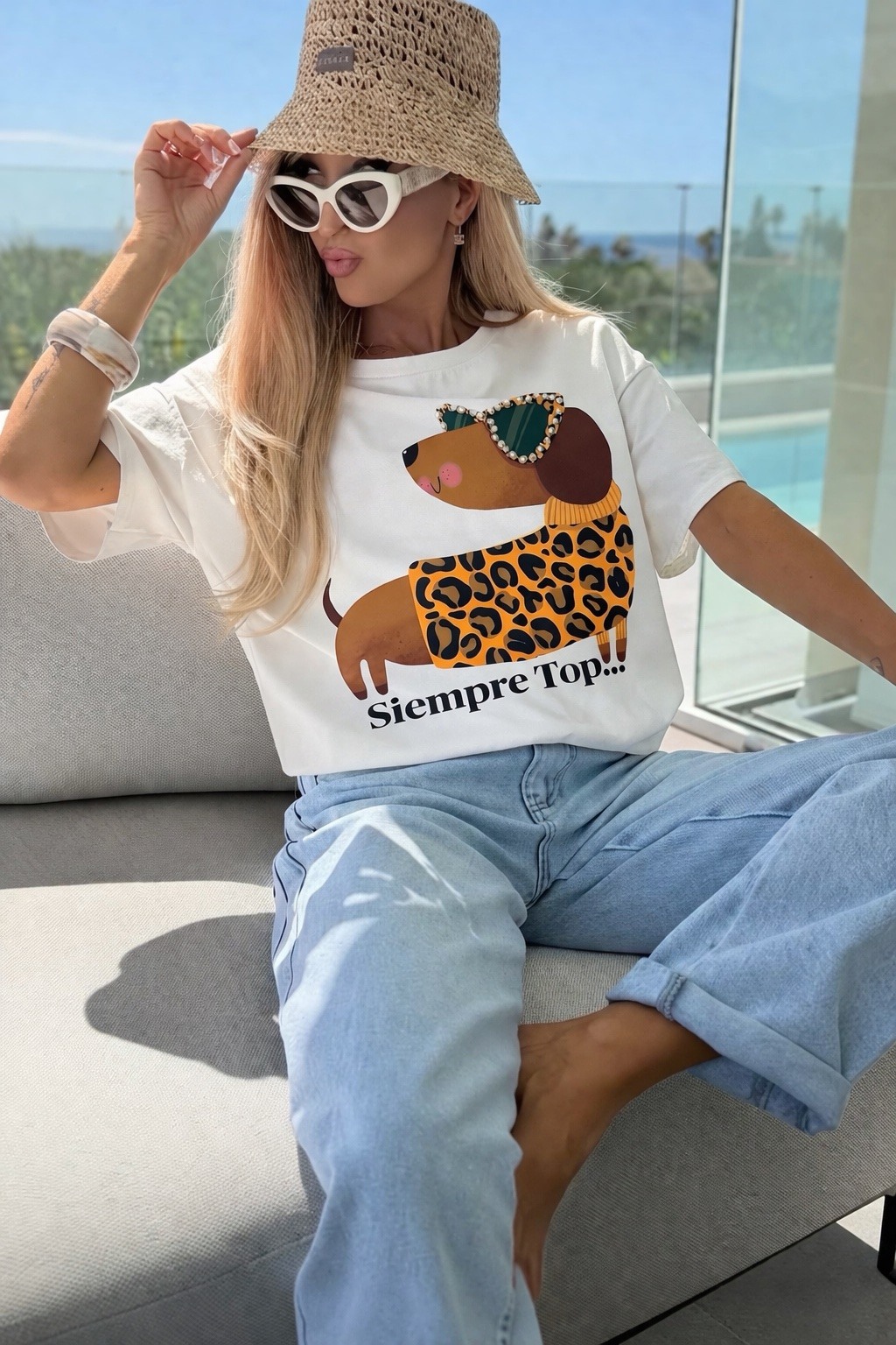 Grossista ISSYMA - T-shirt in cotone stampato alla moda