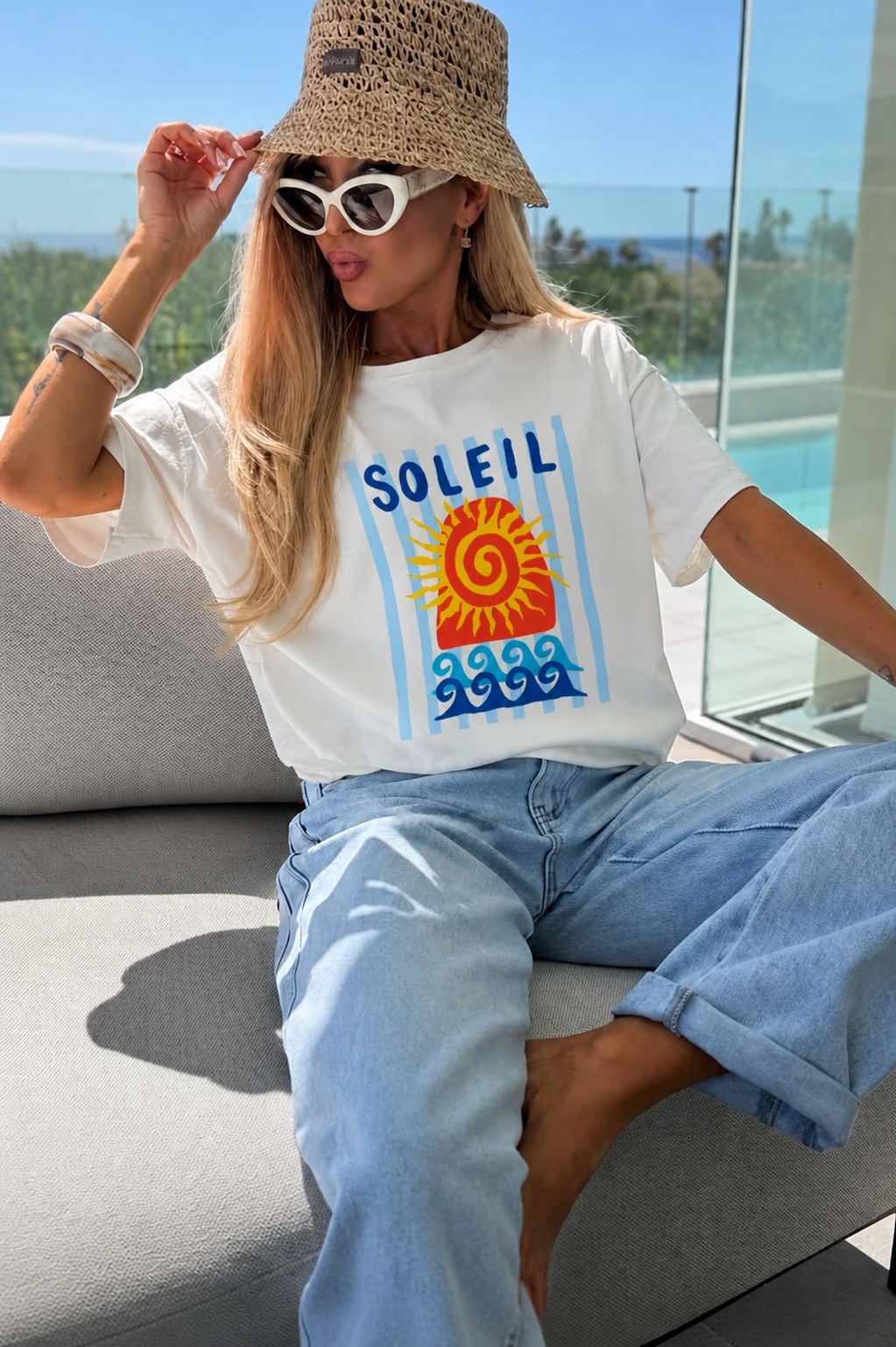Großhändler ISSYMA - Trendiges bedrucktes Baumwoll-T-Shirt, Premiumqualität