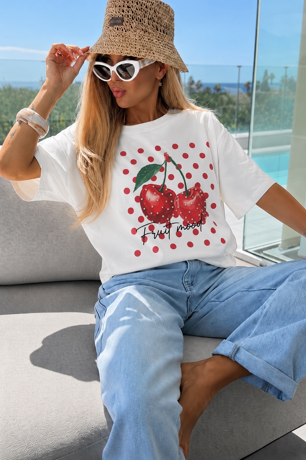 Großhändler ISSYMA - Trendiges bedrucktes Baumwoll-T-Shirt, Premiumqualität