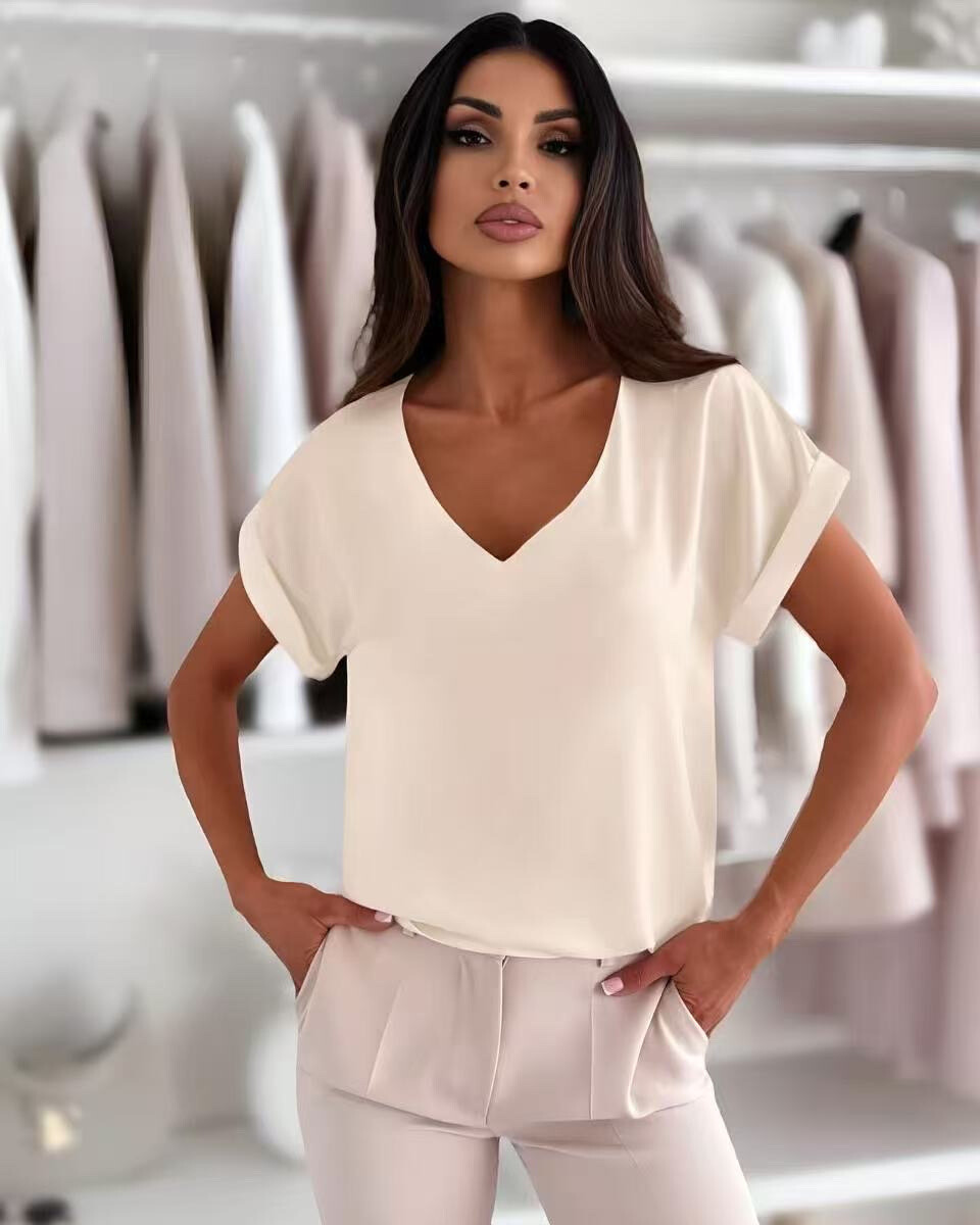 Wholesaler ISSYMA - Top V -neck short sleeves
