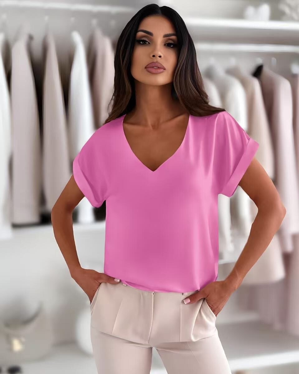 Wholesaler ISSYMA - Top V -neck short sleeves