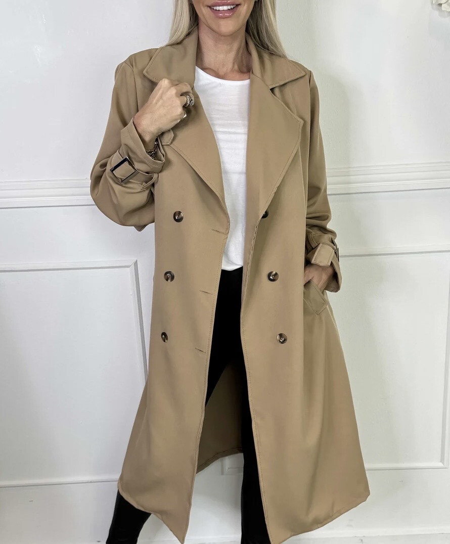 Großhändler ISSYMA - Doppel -Buttoning -Trenchcoat mit Link