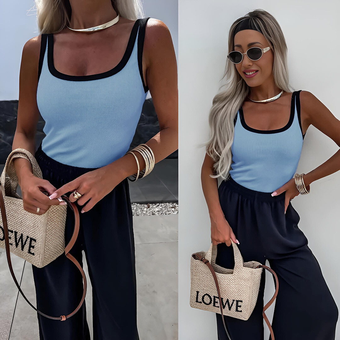 Großhändler ISSYMA - Top zwei -Color -Tanktoper
