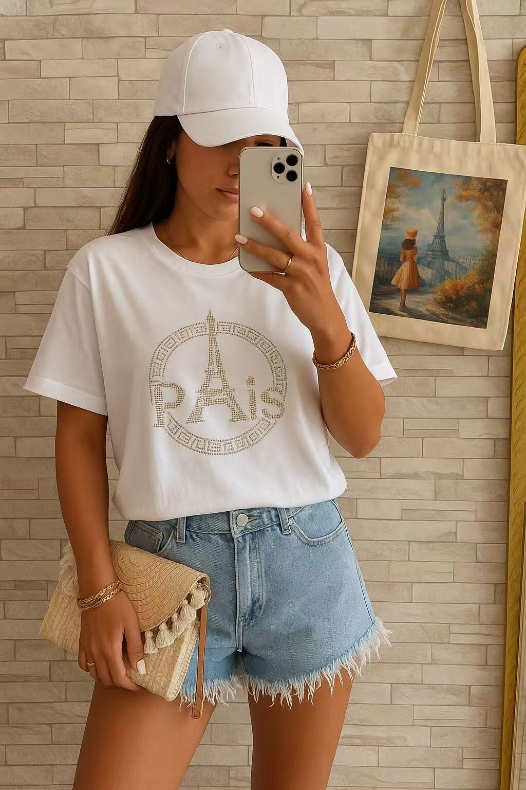 Wholesaler ISSYMA - Oversize t shirt made in france motif Paris gold