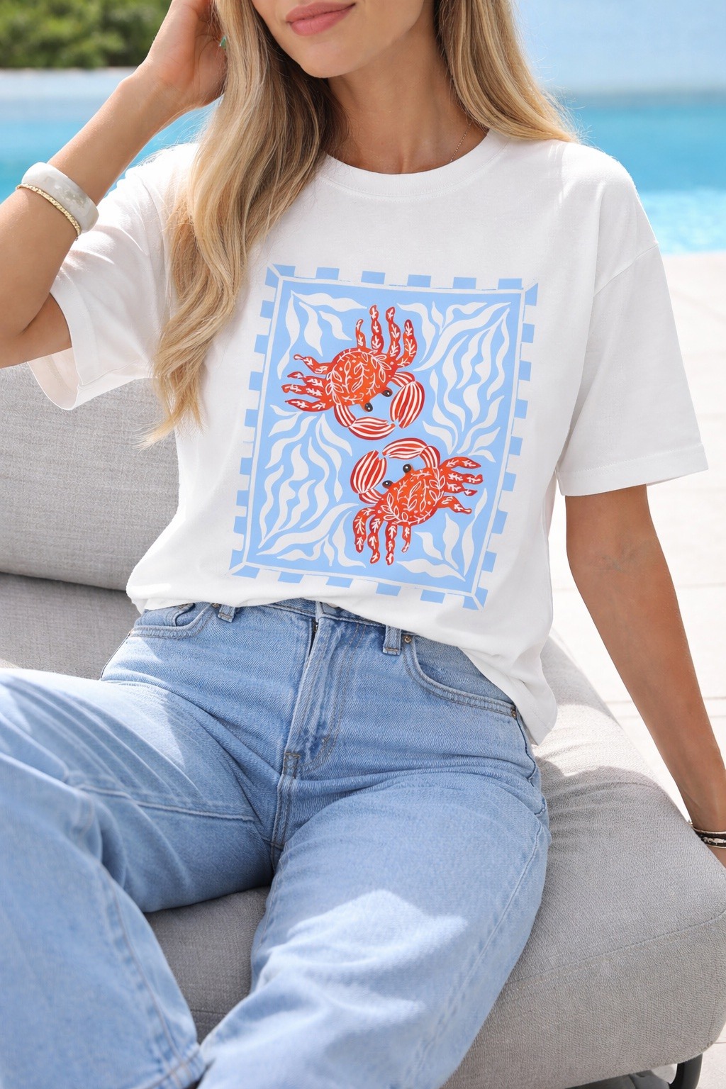 Grossista ISSYMA - T-shirt in cotone stampato alla moda
