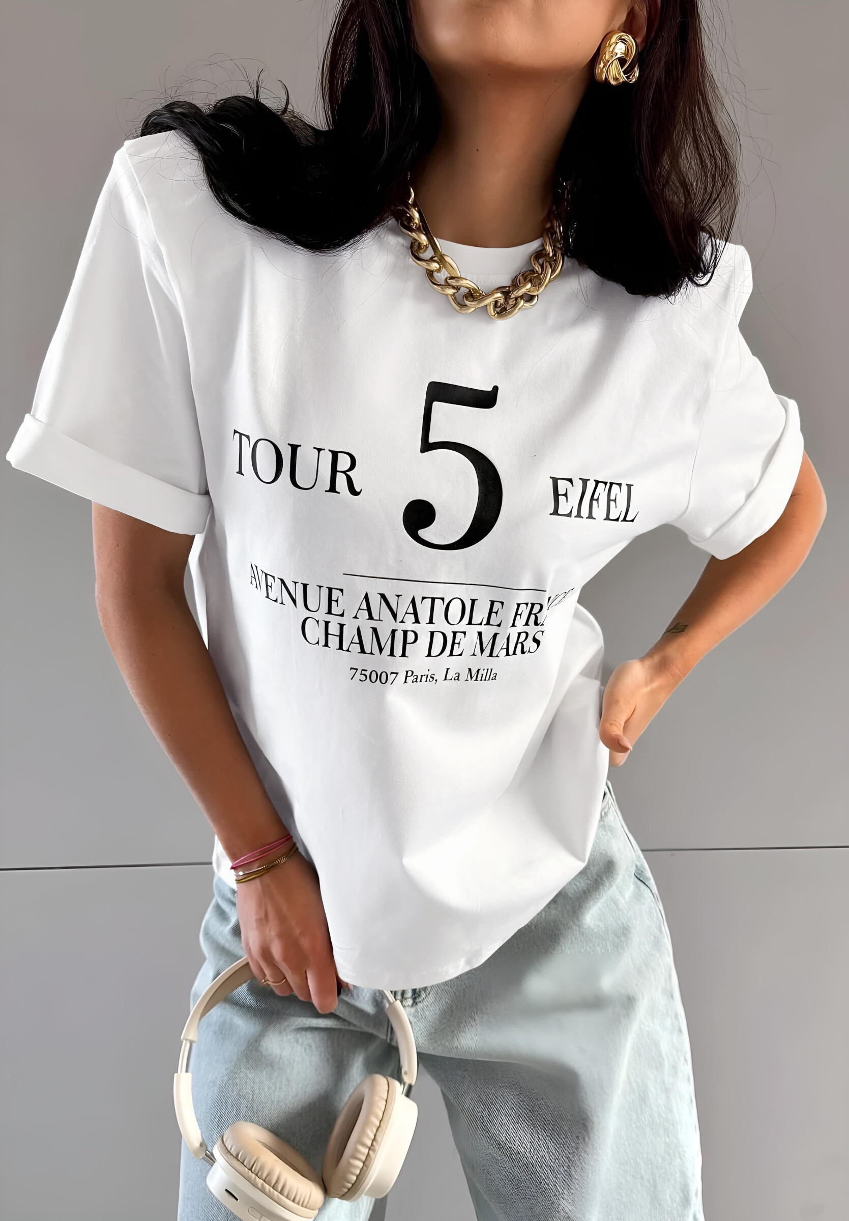 Großhändler ISSYMA - Gedrucktes Baumwoll -T -Shirt