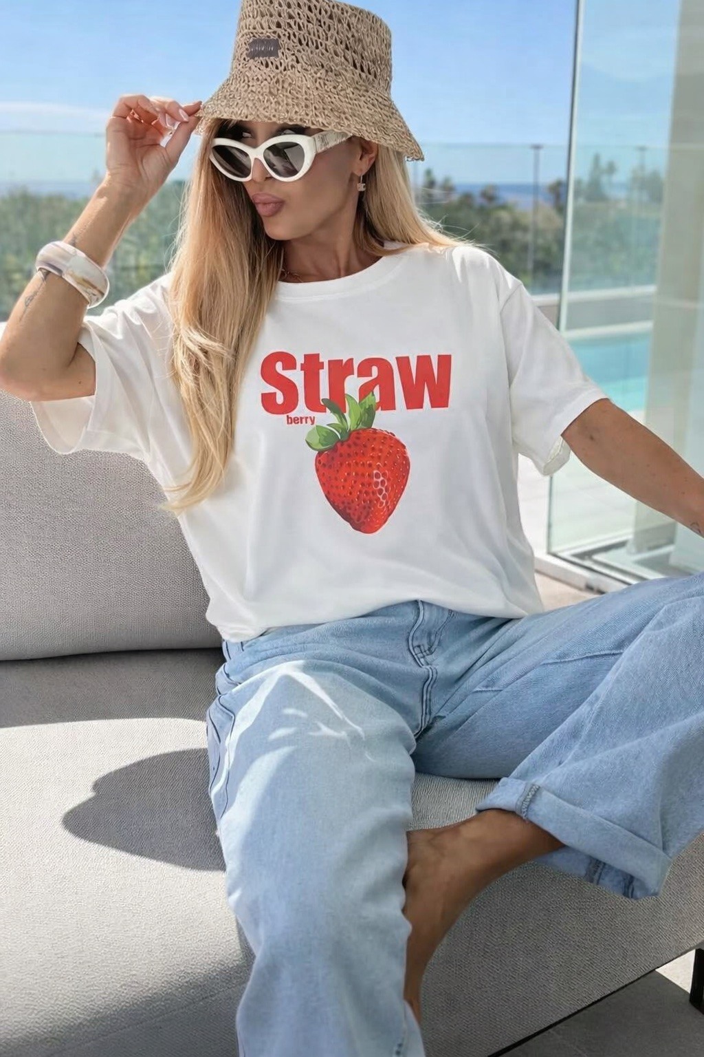 Grossista ISSYMA - T-shirt in cotone stampato alla moda