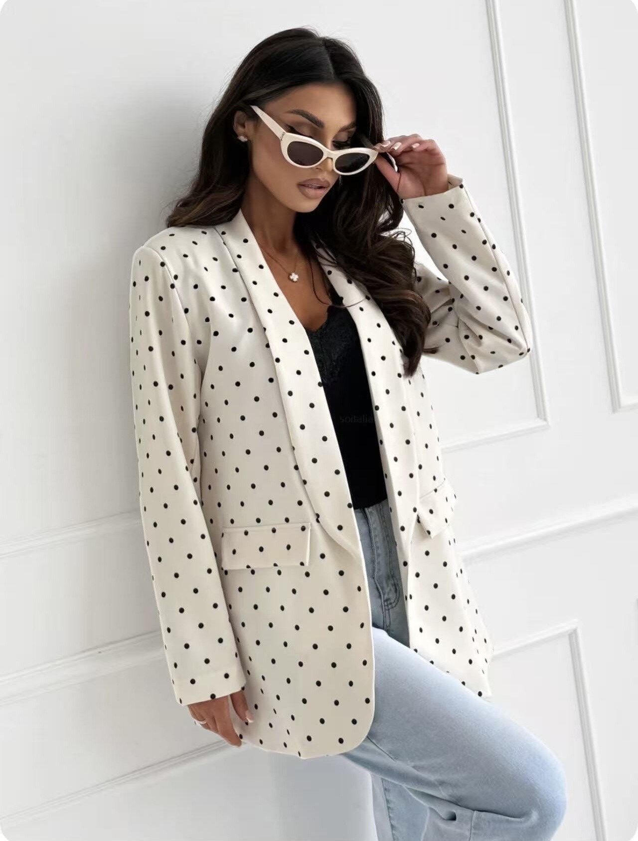 Mayorista ISSYMA - Chaqueta blazer de lunares