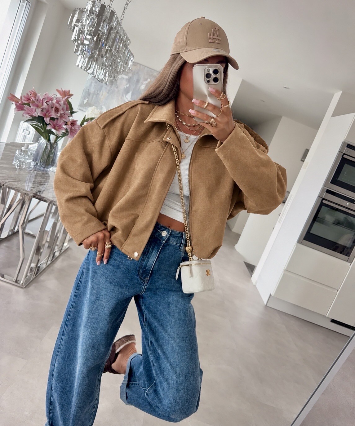Grossista ISSYMA - Giacca Bomber Oversize in Camoscio