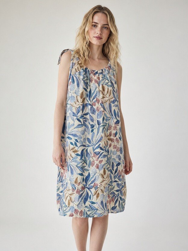 Mayorista IT FASHION MODA - Vestido estampado floral, 95 cm de largo, 60 cm de ancho