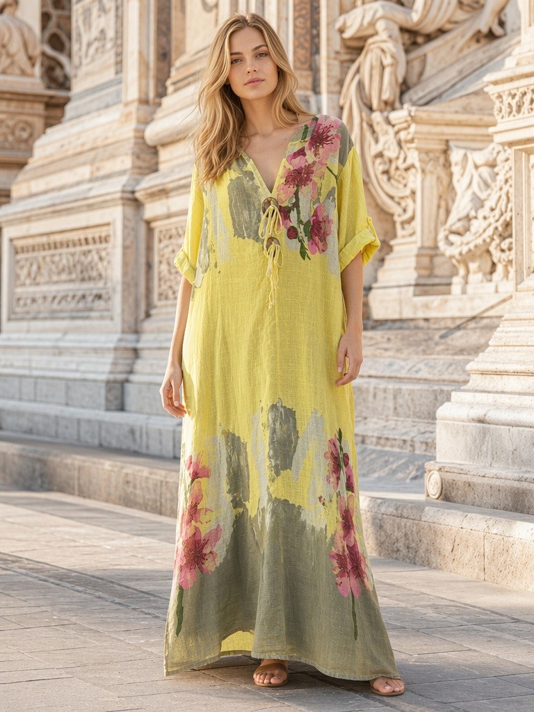 Wholesaler IT FASHION MODA - COTTON DRESS WIDE 60CM LONG 130CM
