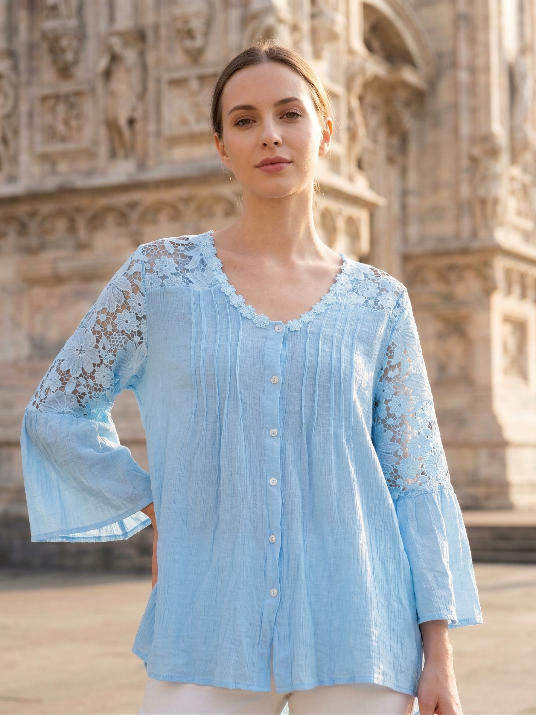 Wholesaler IT FASHION MODA - LONG SHIRT 65CM WIDE 55CM