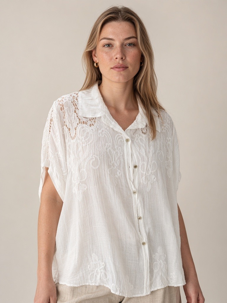 Mayorista IT FASHION MODA - Camisa de mujer largo 65cm ancho 80cm