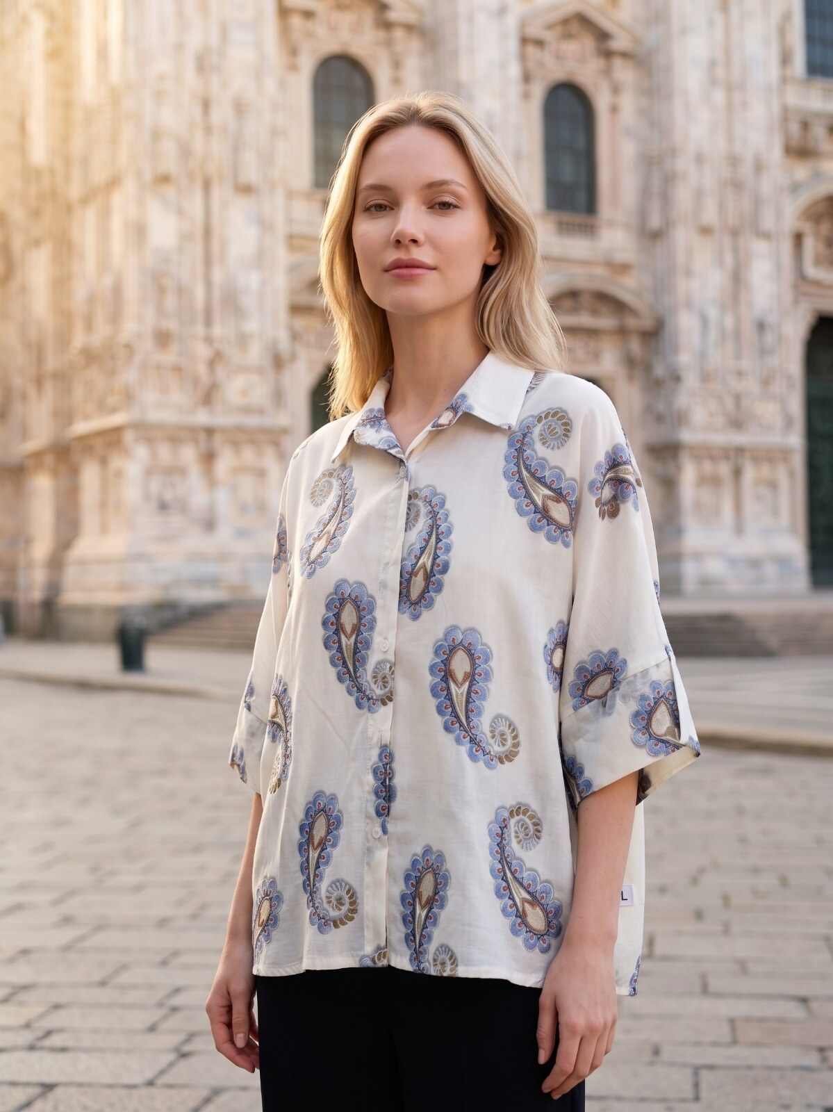 Wholesaler IT FASHION MODA - WOMEN'S LYOCELL SHIRT LENGTH 60CM WIDTH 65CM