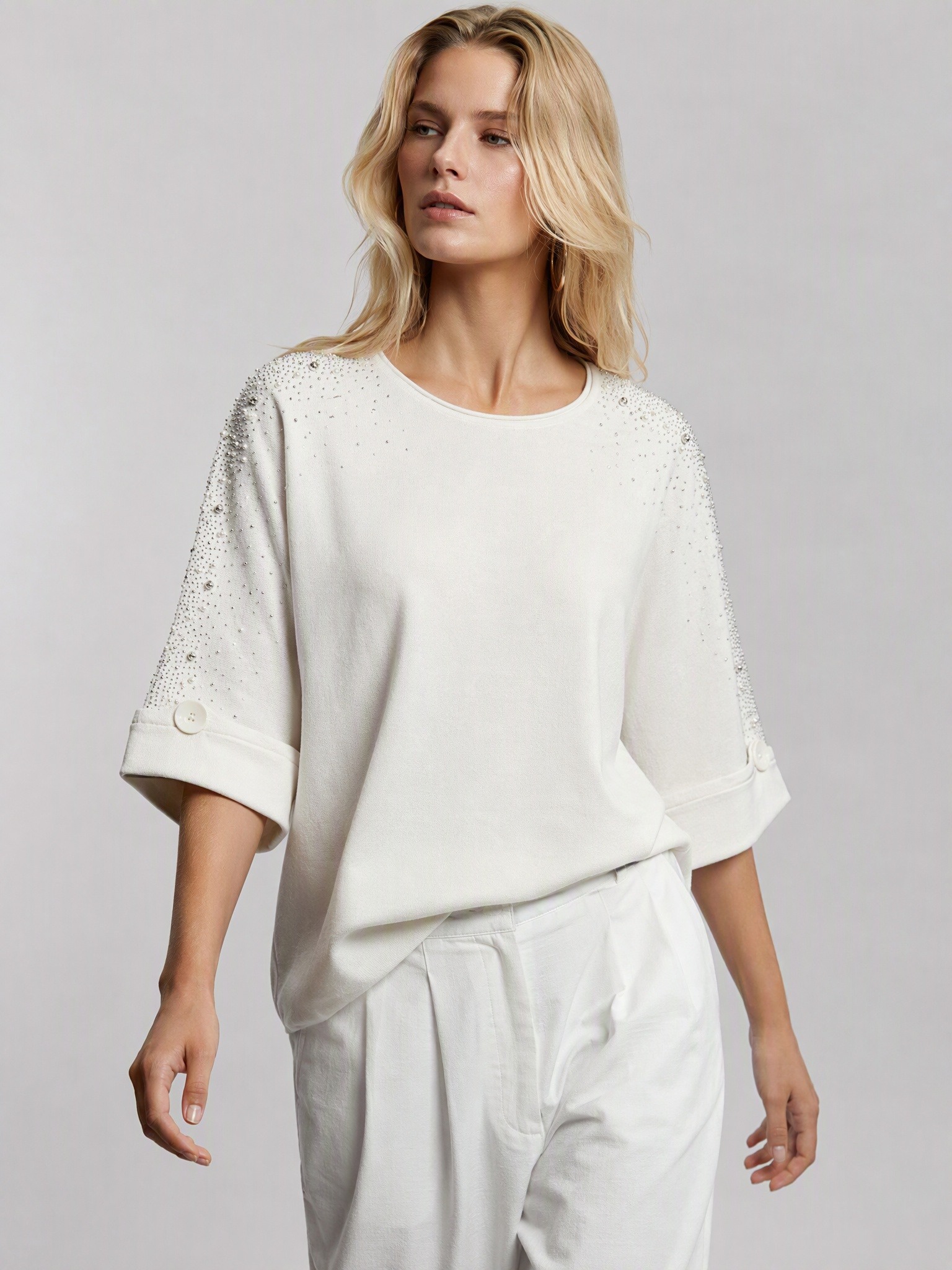 Wholesaler IT FASHION MODA - Women's sweater with three-quarter sleeves