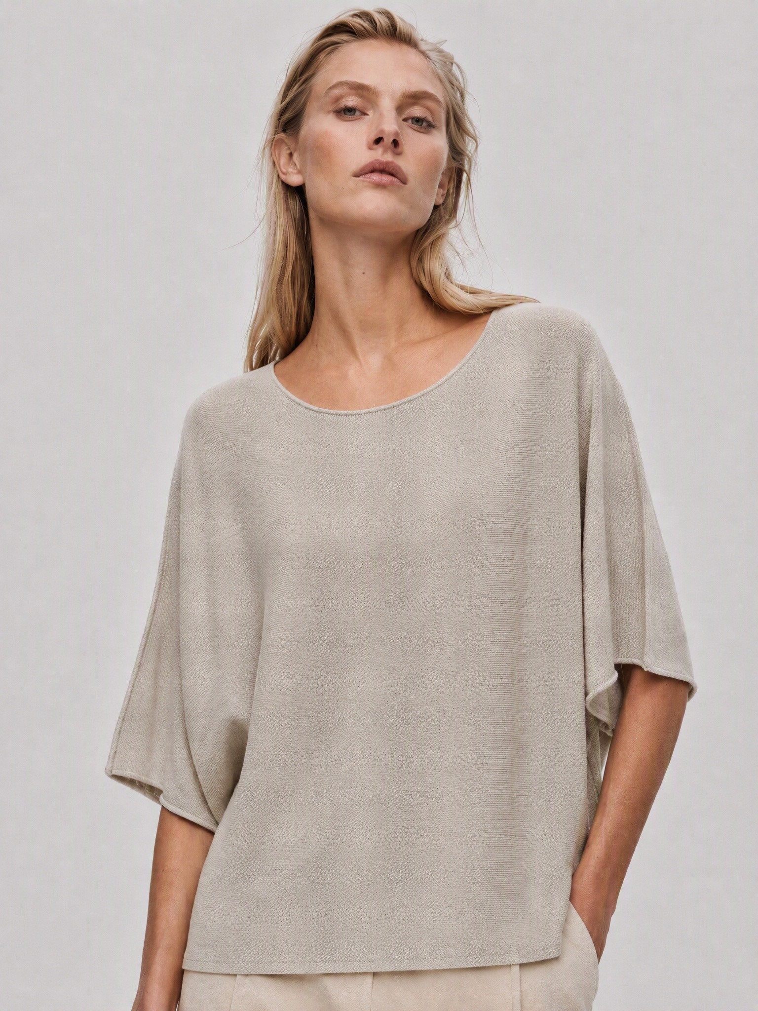 Wholesaler IT FASHION MODA - Women's three-quarter sleeve sweater made in Italy
