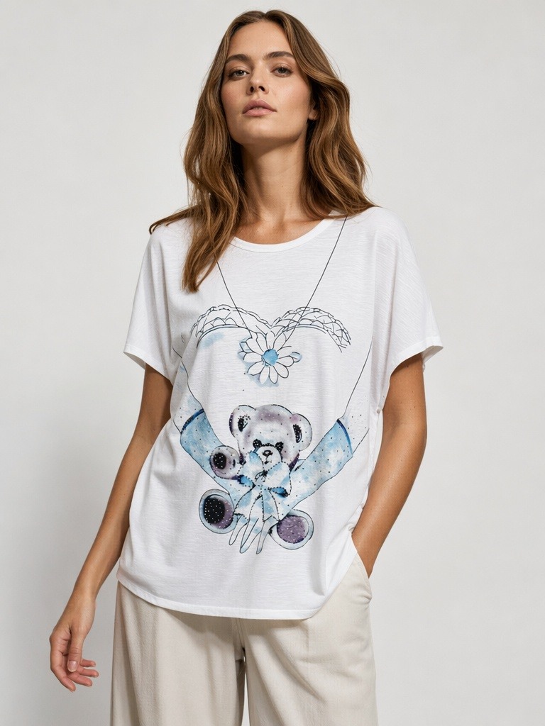 Grossiste IT FASHION MODA - Blouse à motif avec des paillettes sur le motif