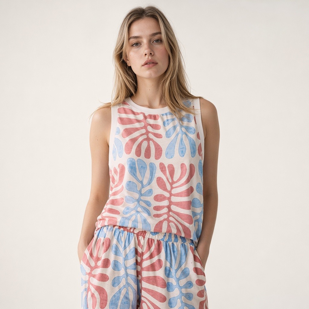 Mayorista IT FASHION MODA - Conjunto con camiseta sin mangas y pantalón de pierna ancha, ancho 55 cm largo 60 cm