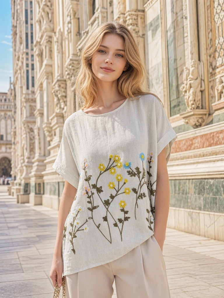 Wholesaler IT FASHION MODA - MIXED COTTON SWEATER WIDE 70CM LONG 65CM
