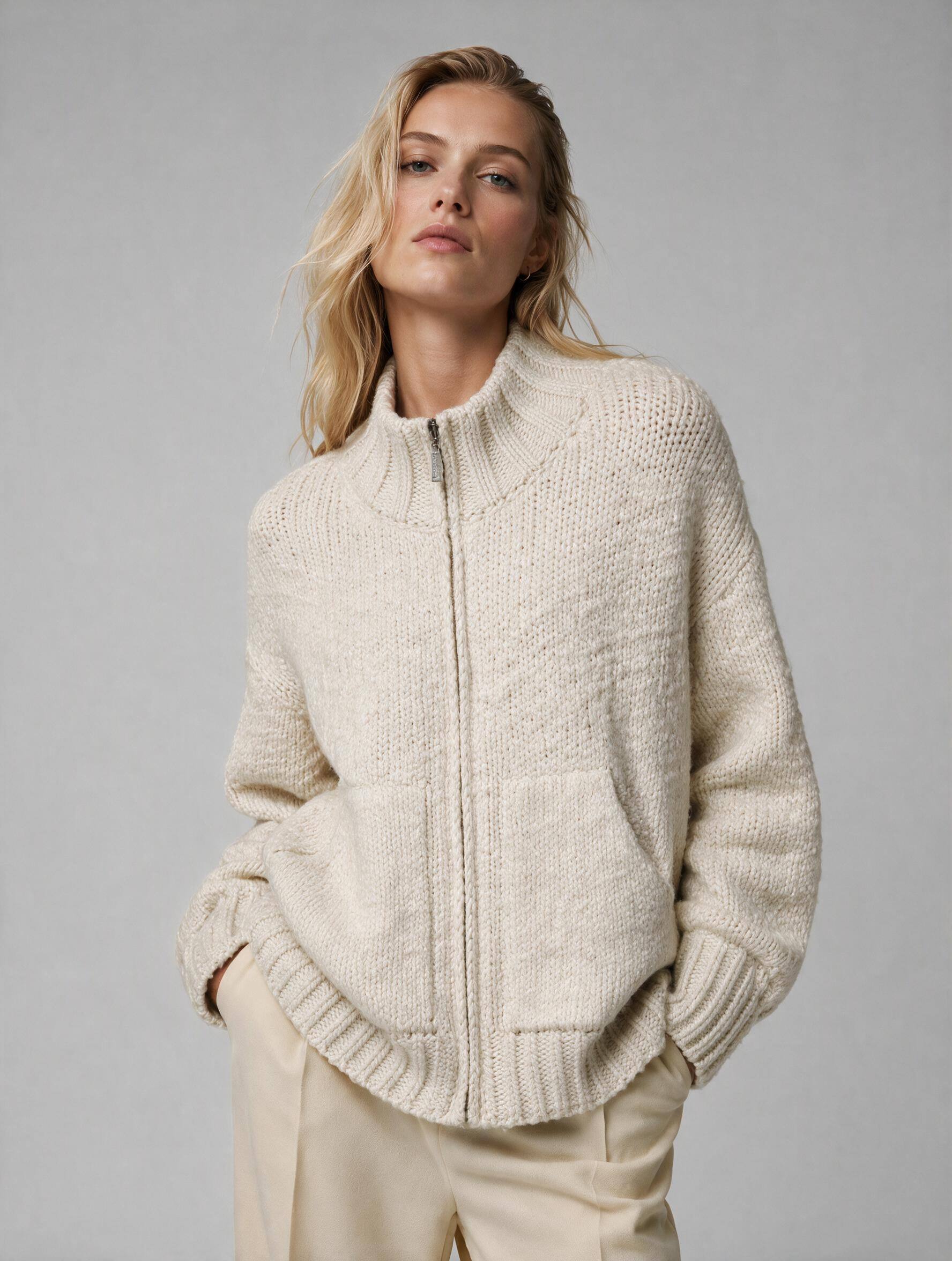 Wholesaler IT FASHION MODA - Women's bouclé jacket in alpaca wool blend