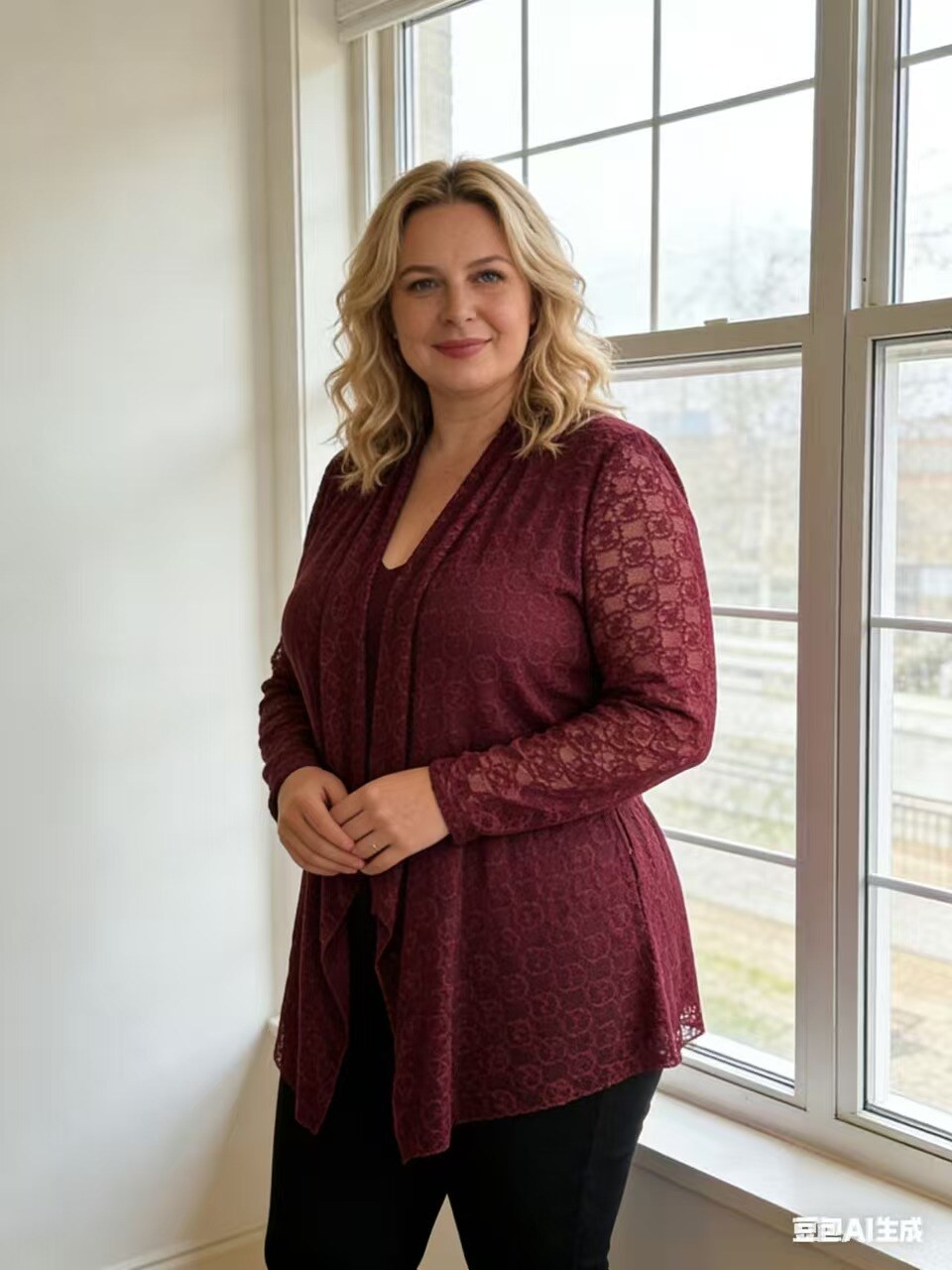 Grossiste Italian Style - Cape en dentelle travaillée avec coupe asymétrique et drapée