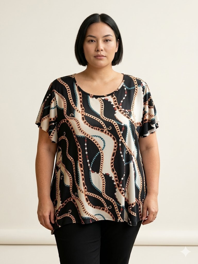 Wholesaler Italian Style - Short Sleeve Blouse with Versatile Design