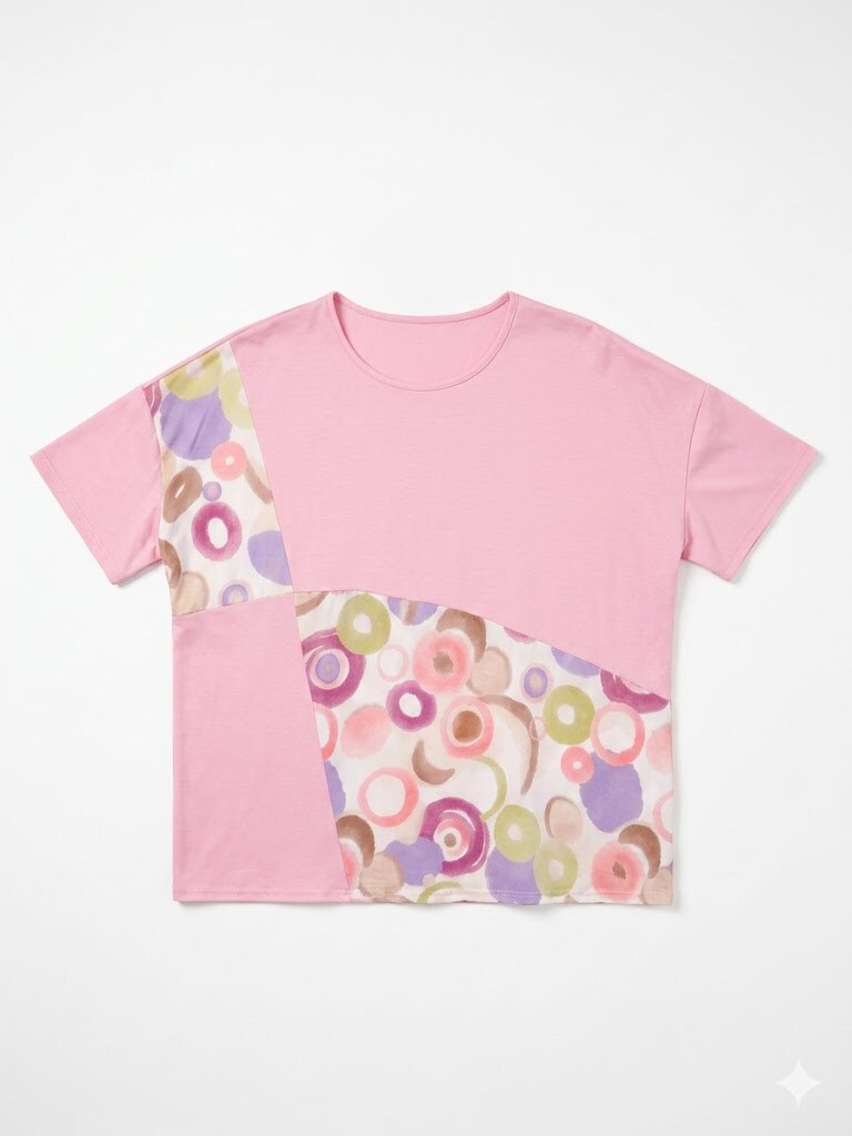 Wholesaler Italian Style - SHORT SLEEVE CREW NECK T-SHIRT WITH ARTISTIC PATTERN