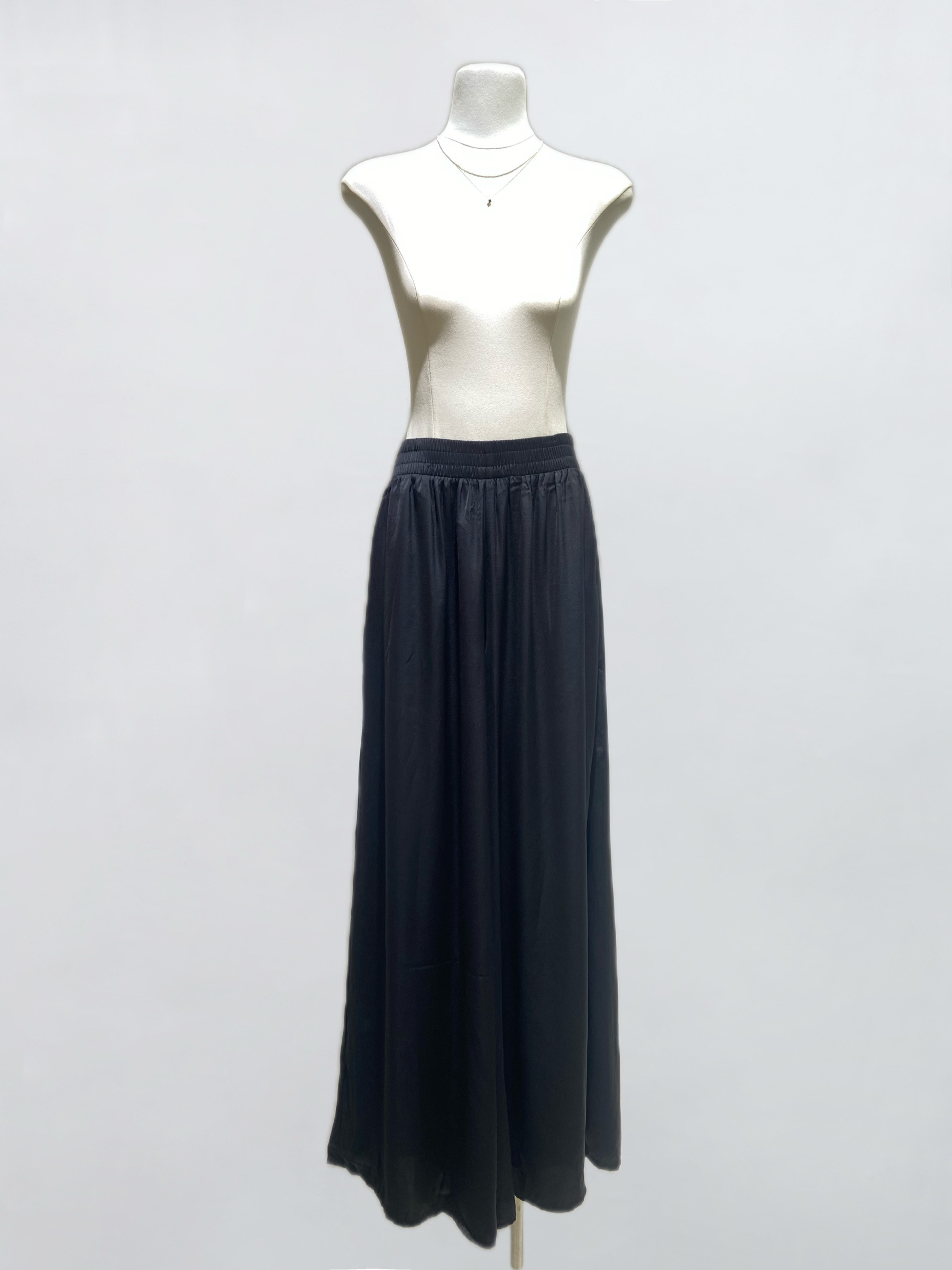 Mayorista IVIVI - PANTALÓN FLUIDO NEGRO CON CINTURA ELÁSTICA