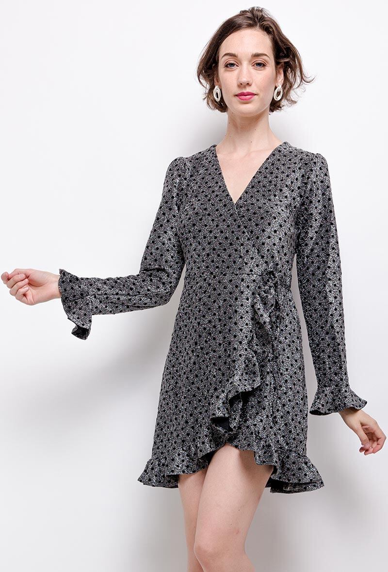 Grossiste IVIVI - Robe brillante à pois