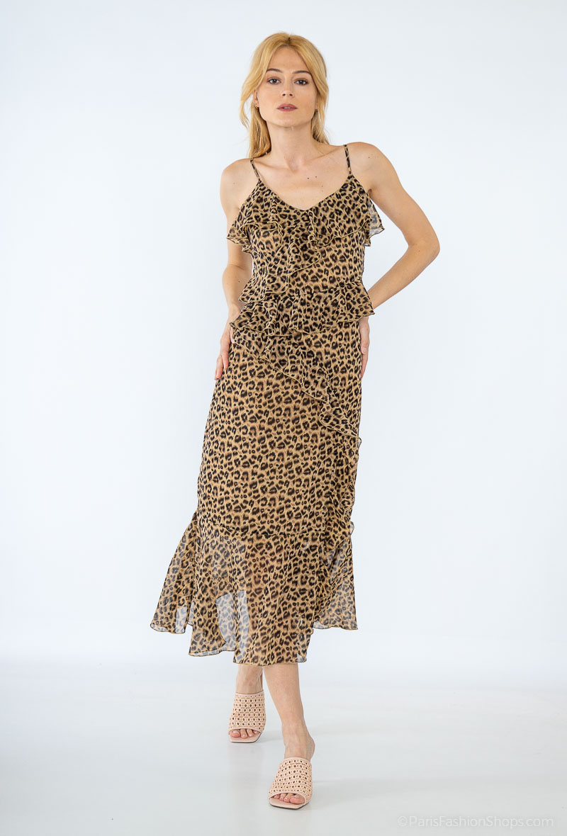 Grossiste IVIVI - Robe à imprimé léopard