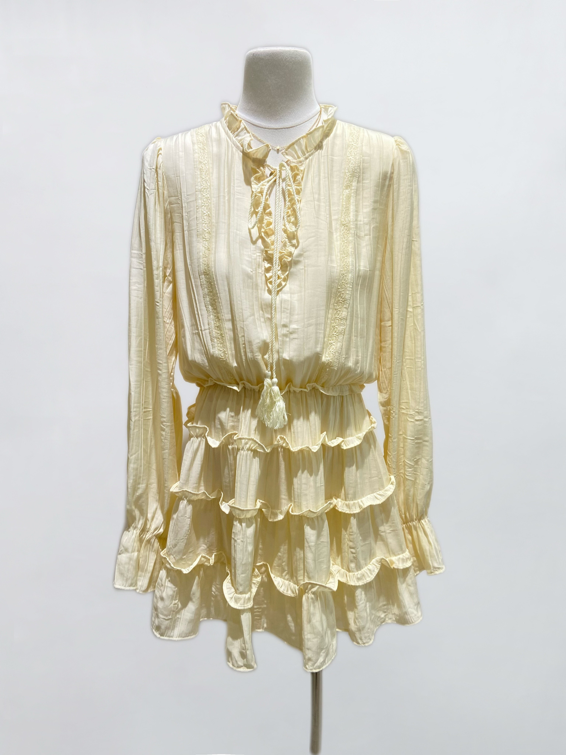 Grossista IVIVI - ABITO IN PIZZO BEIGE