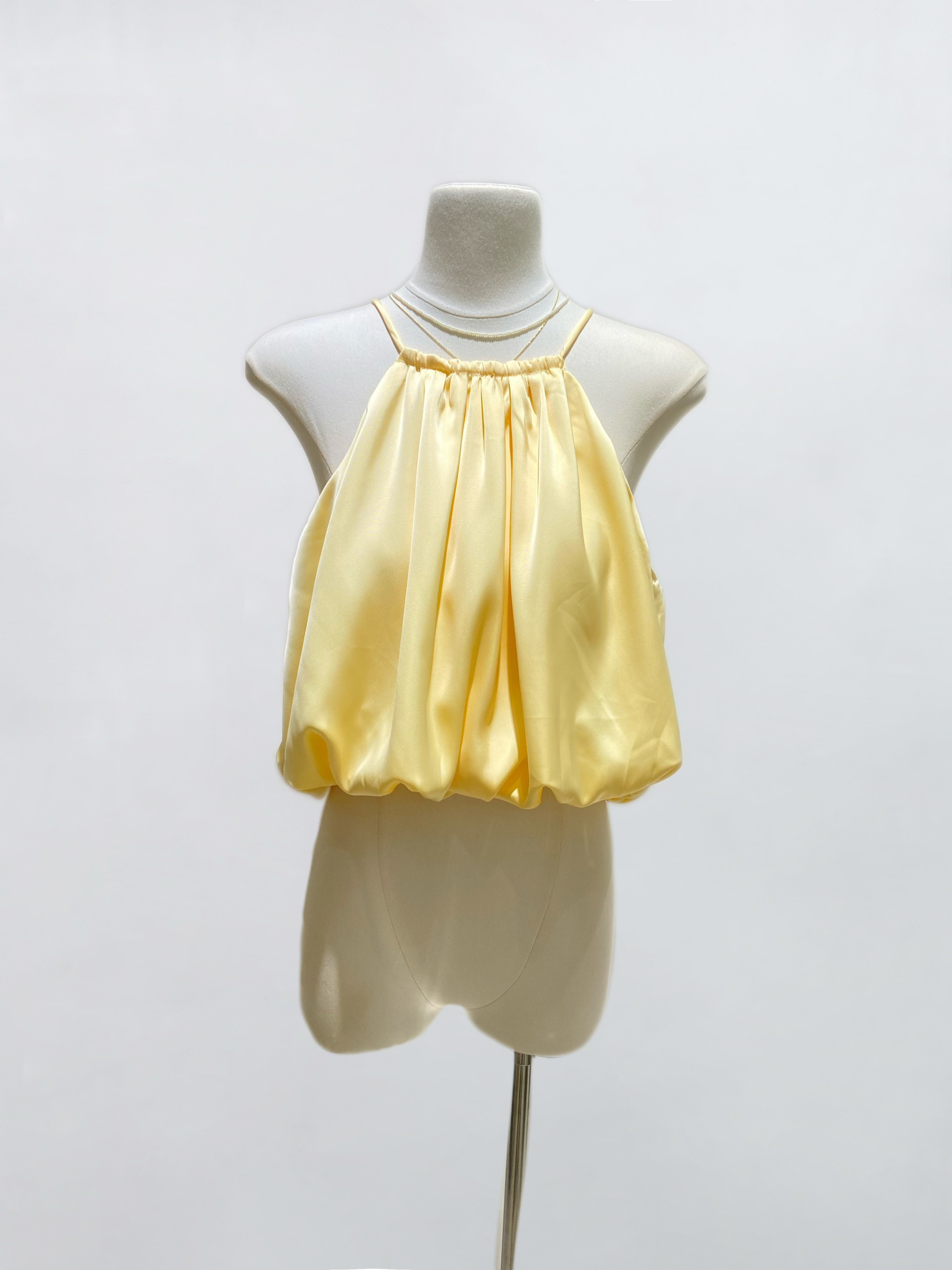 Mayorista IVIVI - TOP DE SATÉN AMARILLO