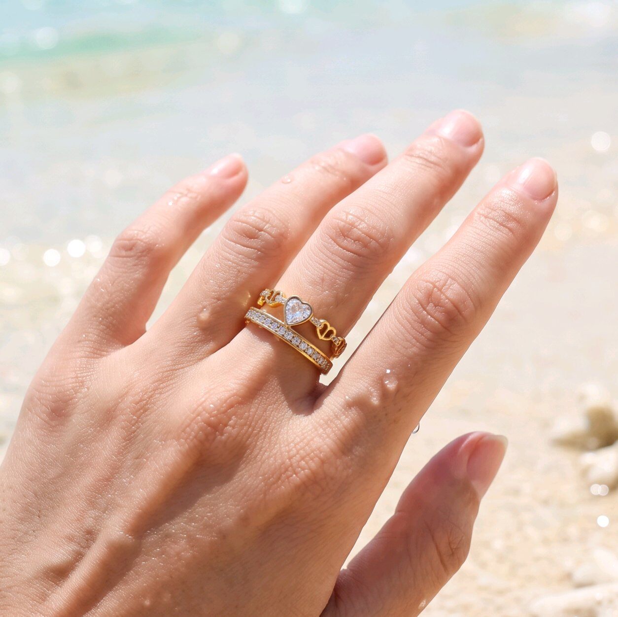 Grossiste J'AIME GEMME - BAGUE EN ZIRCON