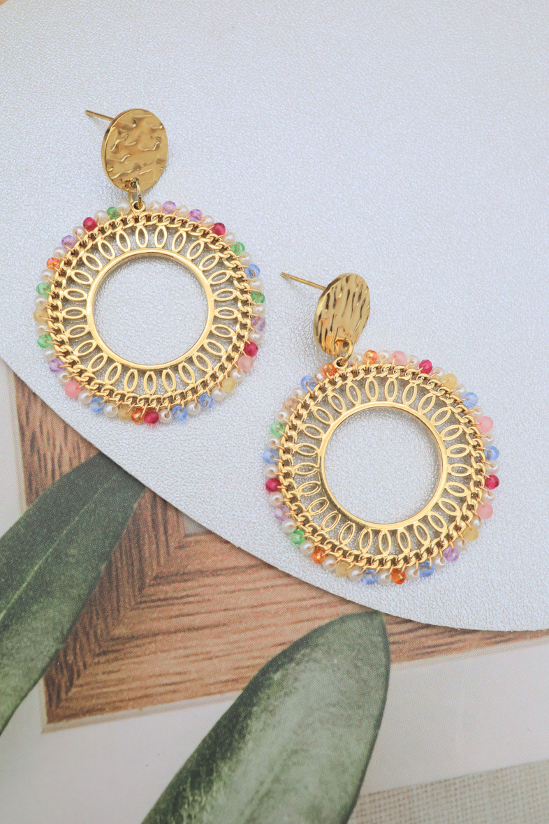 Wholesaler J'AIME GEMME - PEARL RING EARRING