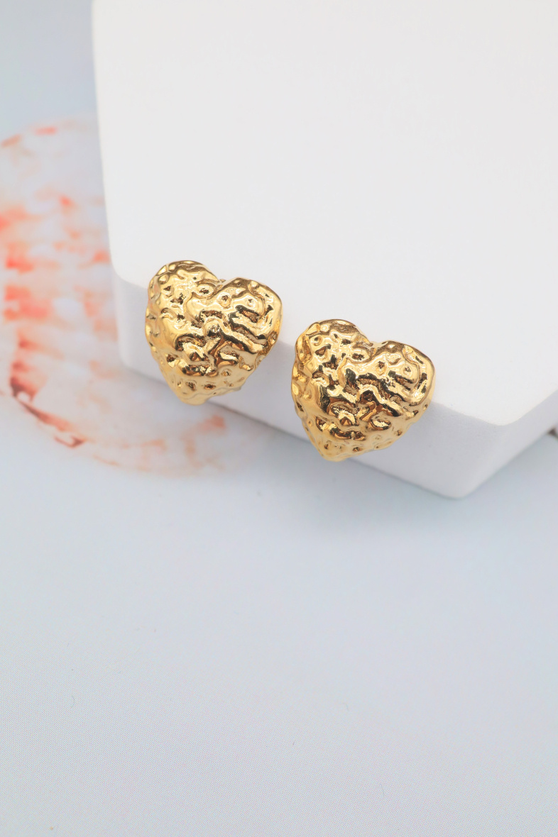 Wholesaler J'AIME GEMME - HEART EARRING