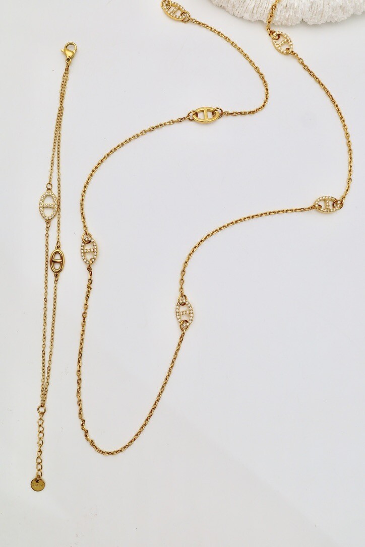Grossista J'AIME GEMME - SET DI COLLANA E BRACCIALE