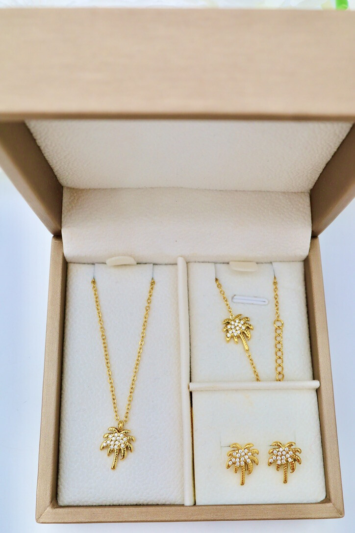Wholesaler J'AIME GEMME - NECKLACE, BRACELET, AND EARRINGS SET IN A BOX