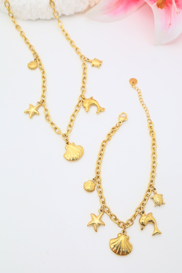 Grossiste J'AIME GEMME - ENSEMBLE DE COLLIER ET BRACELET