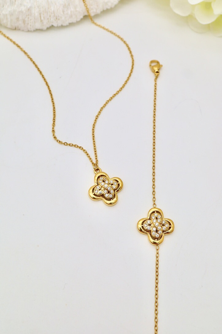 Wholesaler J'AIME GEMME - NECKLACE AND BRACELET SET