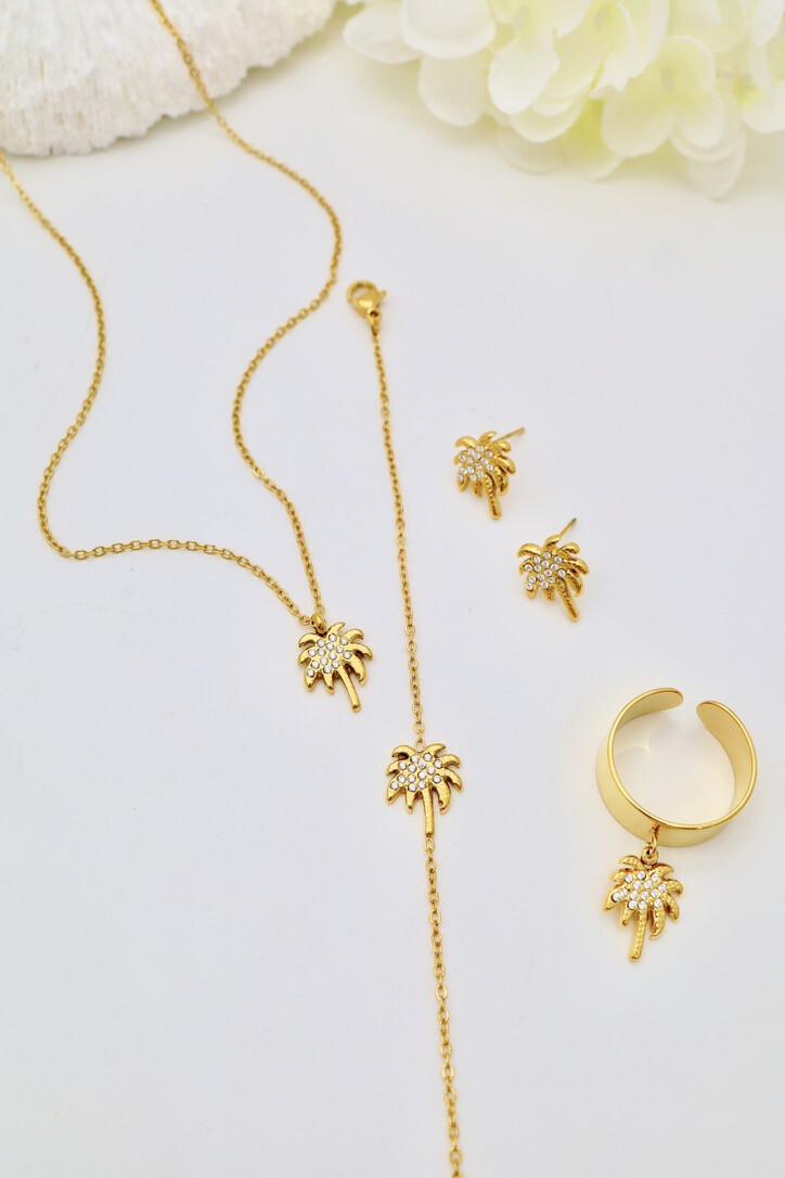 Wholesaler J'AIME GEMME - NECKLACE, BRACELET, EARRINGS, AND RING SET