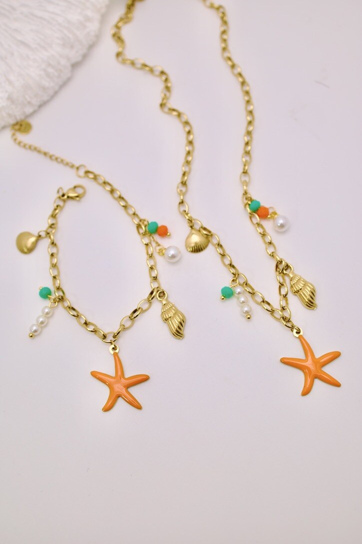 Großhändler J'AIME GEMME - HALSKETTE UND ARMBAND SET