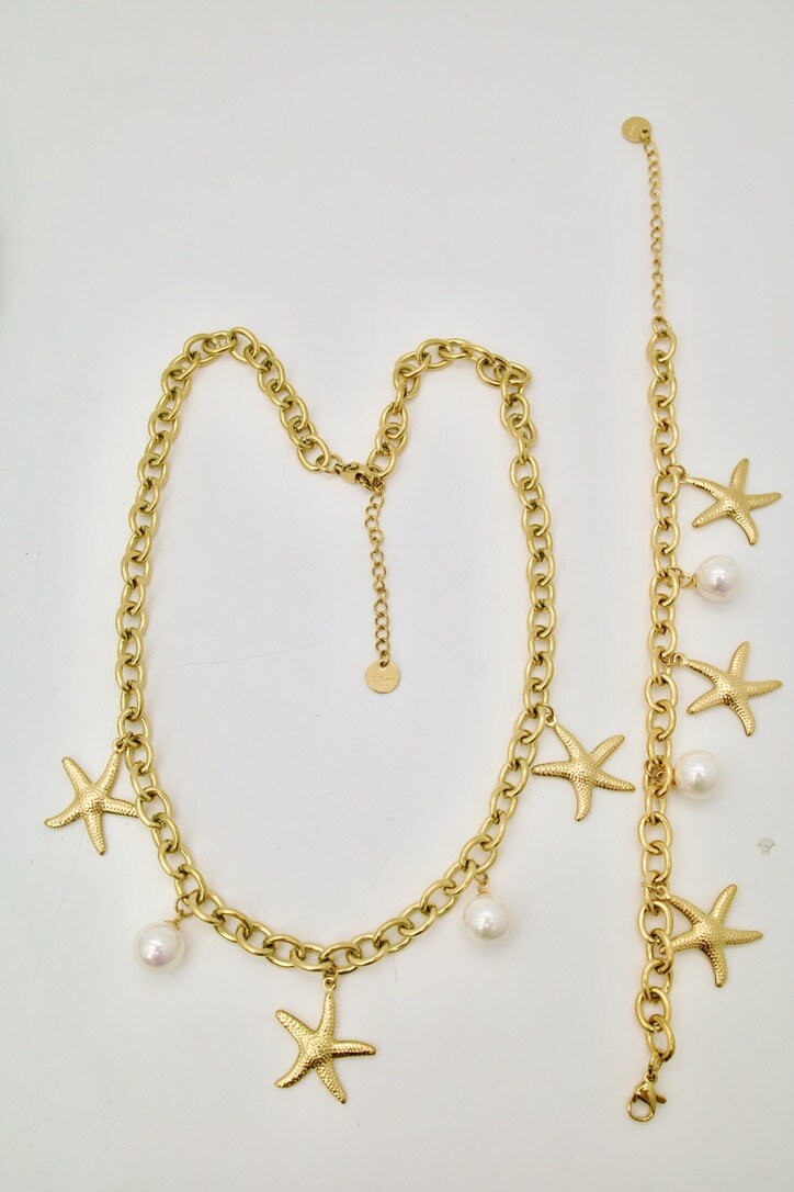 Großhändler J'AIME GEMME - HALSKETTE UND ARMBAND SET