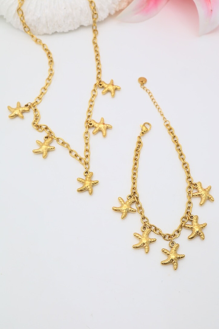 Grossiste J'AIME GEMME - ENSEMBLE DE COLLIER ET BOUCLES D'OREILLES
