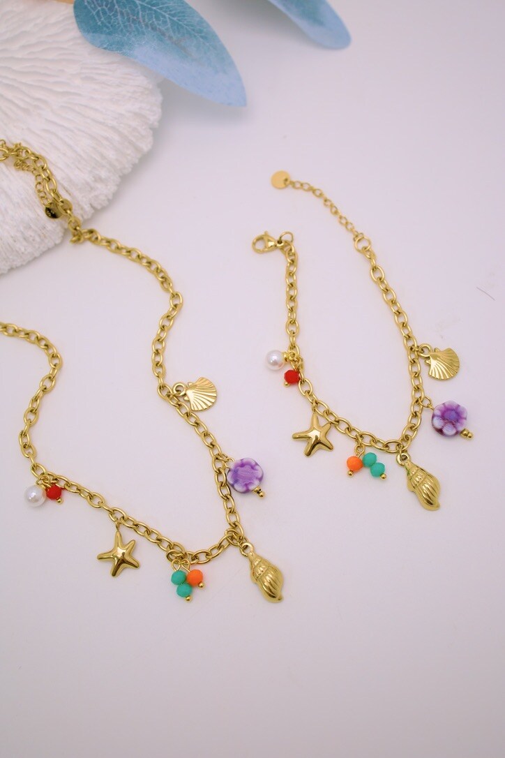 Großhändler J'AIME GEMME - HALSKETTE UND ARMBAND SET