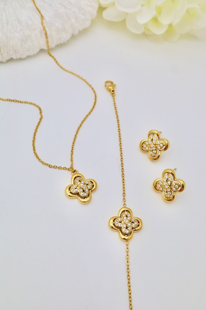 Wholesaler J'AIME GEMME - NECKLACE, BRACELET, AND EARRINGS SET