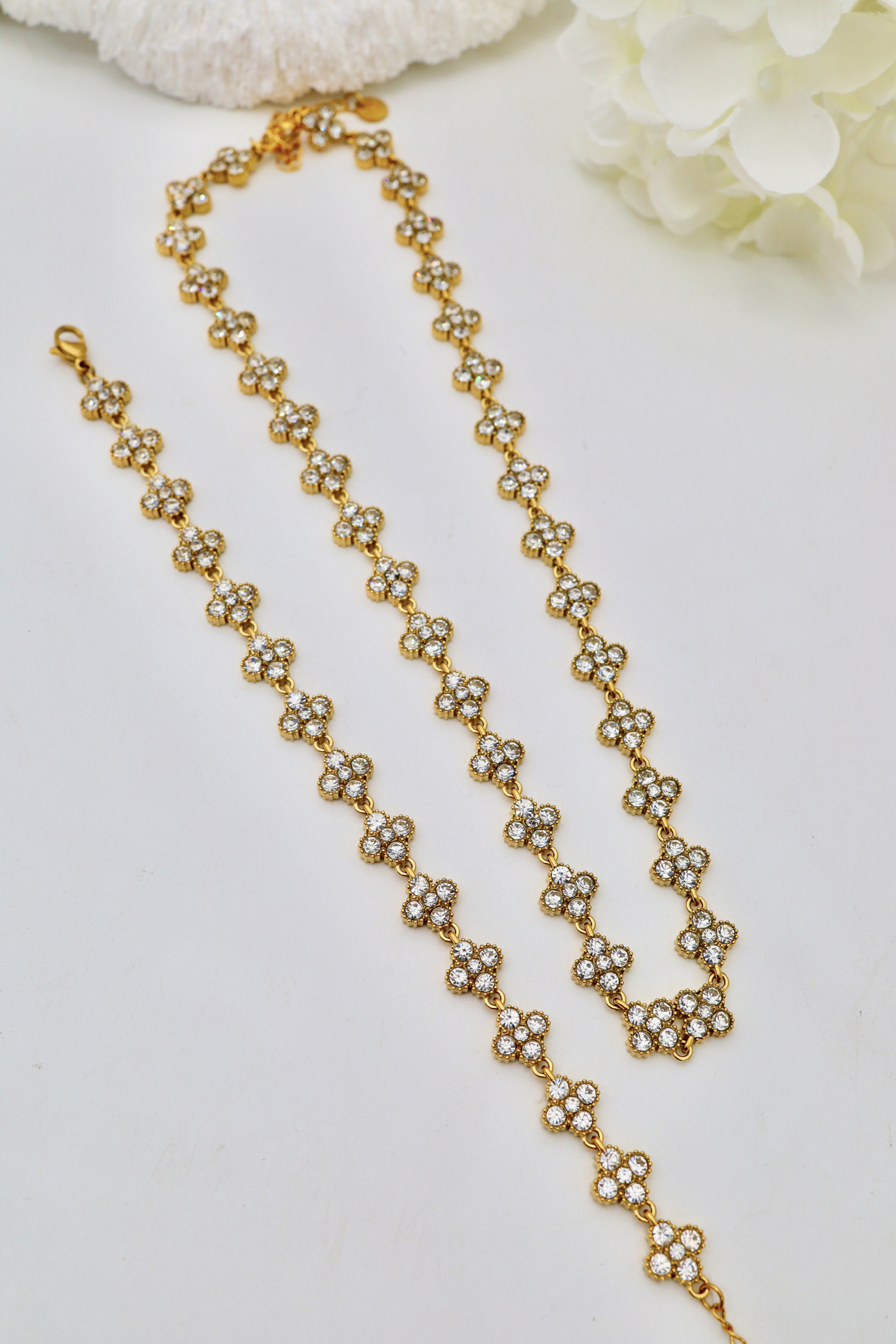 Grossiste J'AIME GEMME - ENSEMBLE DE COLLIER ET BRACELET EN STRASS